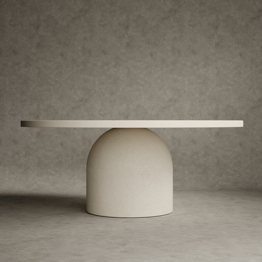 Baola Large Micro Concrete Round Dining Table