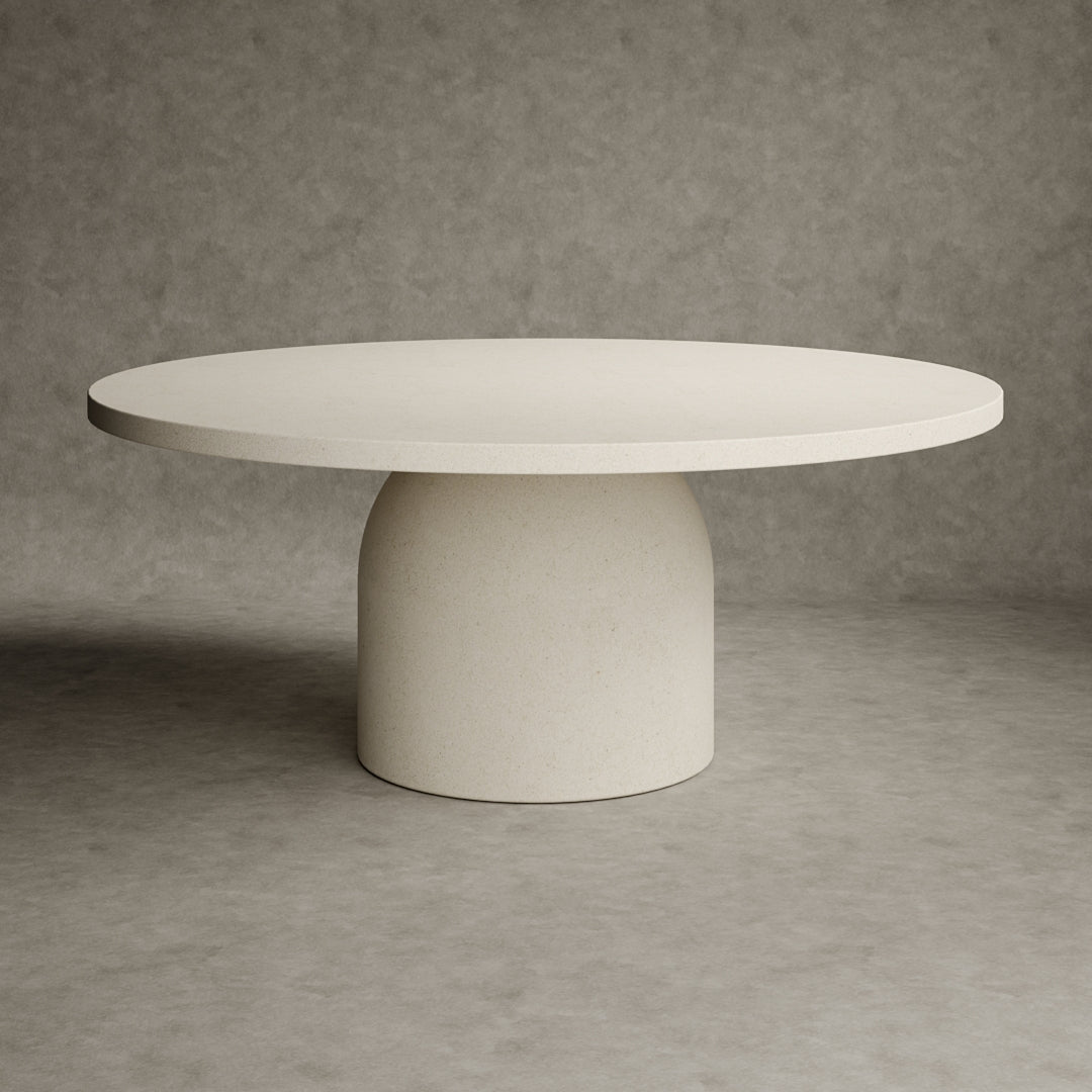 Baola Large Micro Concrete Round Dining Table