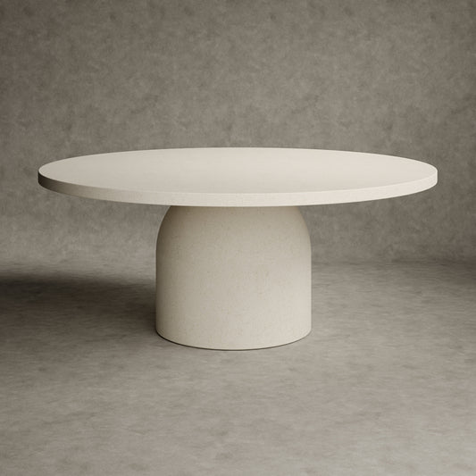 Baola Large Micro Concrete Round Dining Table