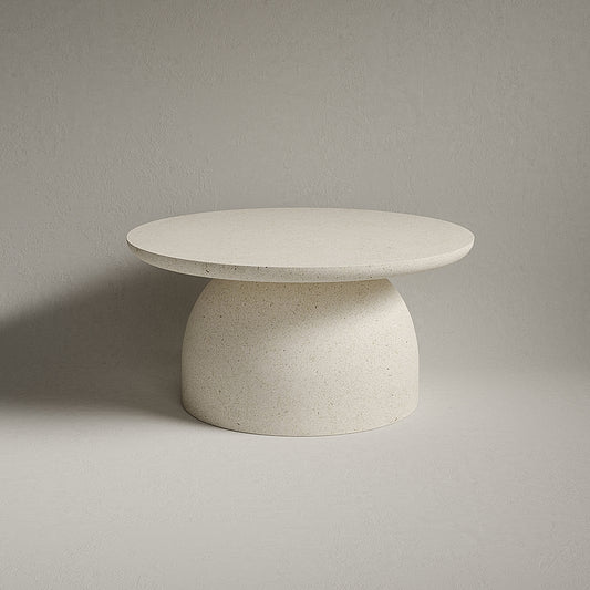 Solum — Round Outdoor Coffee Table in Micro Concrete