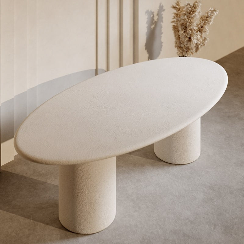 Oval dining table for 6 people